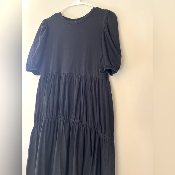 Zara Puff Sleeves Dress Black - Picture 3 of 6
